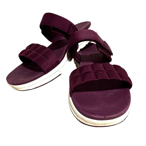 Fitflop purple slide sandals adjustable US 9M platform padded comfort walking - Picture 1 of 12